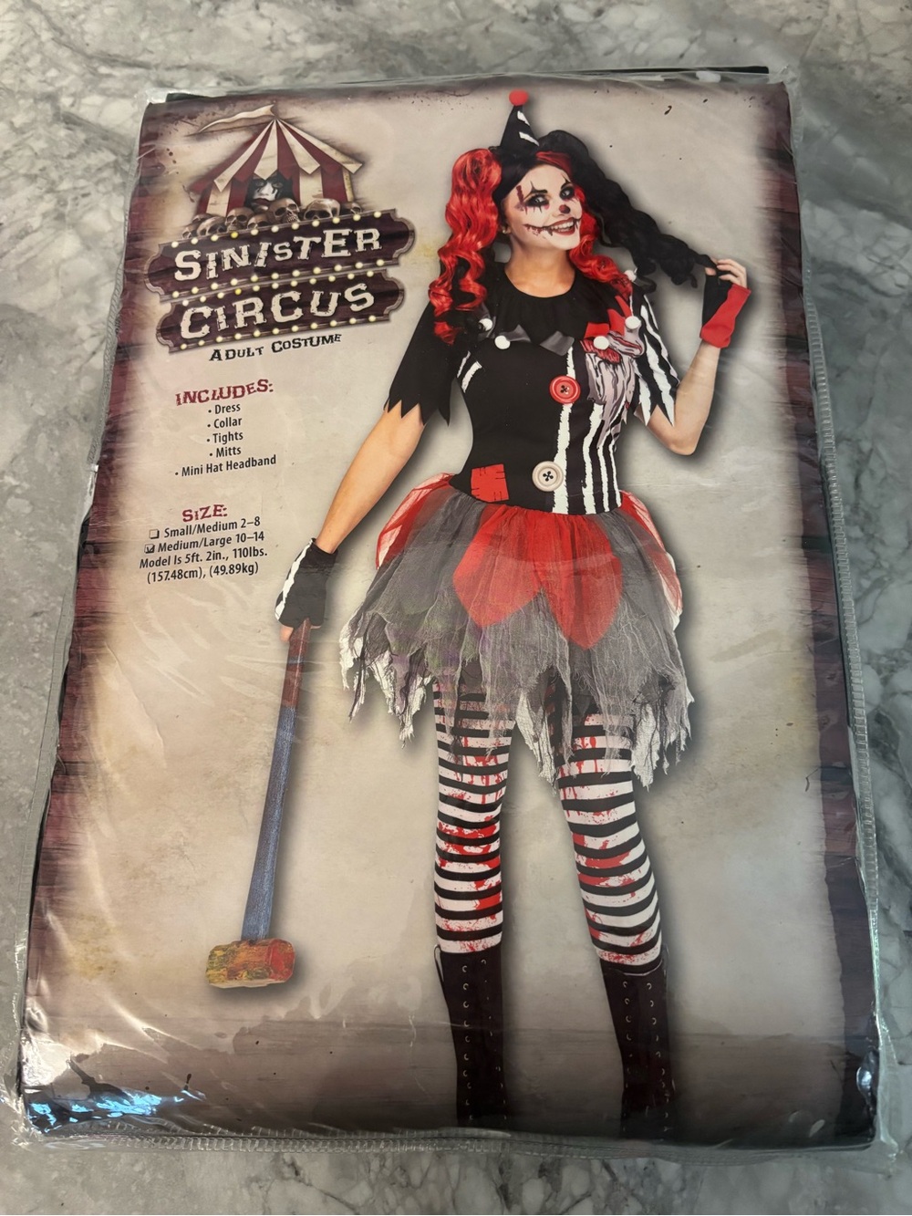 Kids' Red & Black Clown Costume